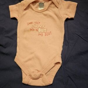Playful Pink Bodysuit with Fun Text, 0-3mo